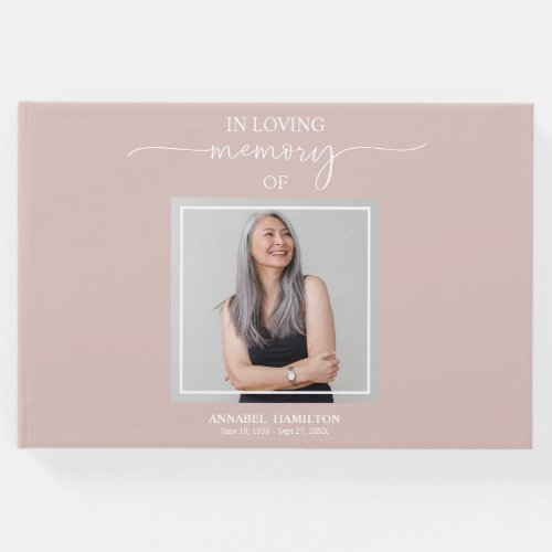 Calligraphy Photo Memorial Remembrance Guest Book