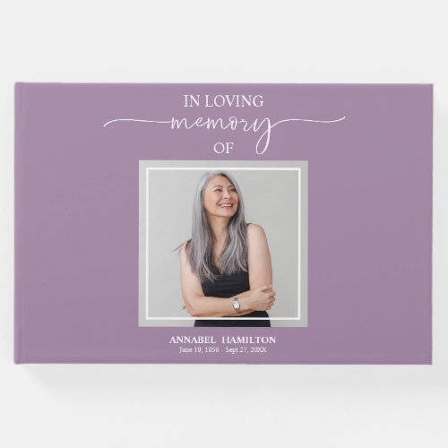 Calligraphy Photo Memorial Remembrance Guest Book