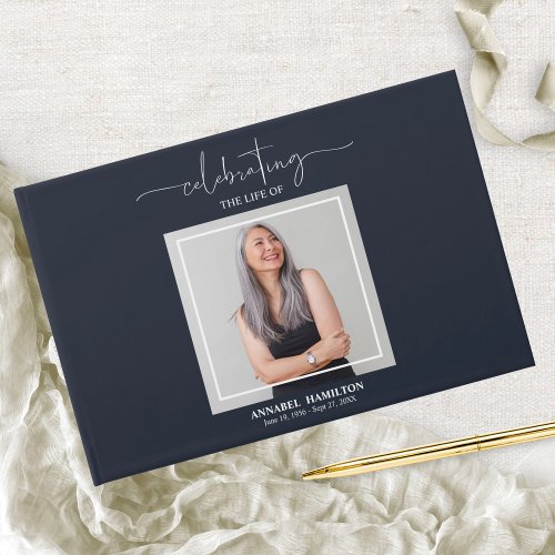 Calligraphy Photo Memorial Remembrance Guest Book