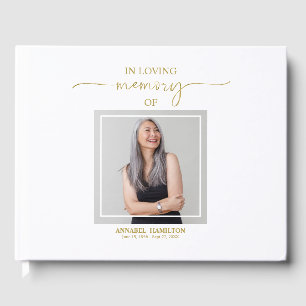 Calligraphy Photo Memorial Remembrance Guest Book