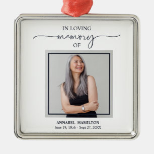 Calligraphy Photo Memorial Remembrance Metal Ornam Metal Ornament