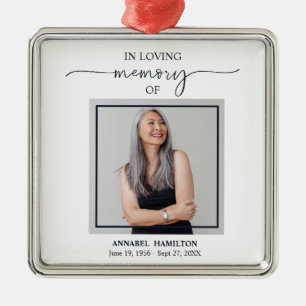 Calligraphy Photo Memorial Remembrance Metal Ornam Ornament