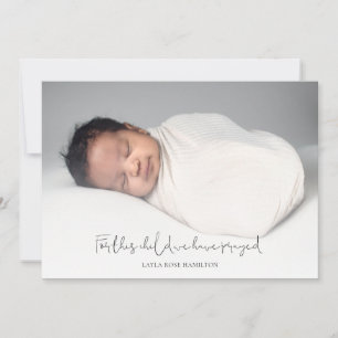 Calligraphy Photo New Baby Religious Thank You 