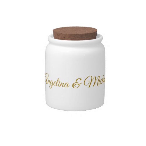 Calligraphy Professional Elegant Gold Color Candy Jar