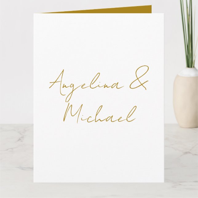 Calligraphy Professional Elegant Gold Color Card (Front)