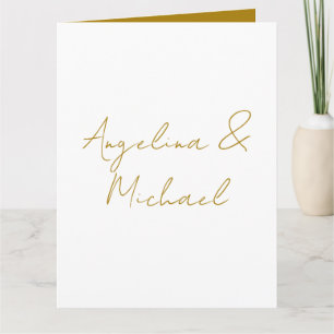 Calligraphy Professional Elegant Gold Color Card