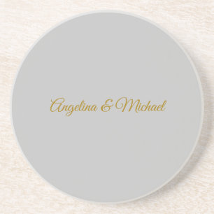 Calligraphy Professional Elegant Gold Color Coaster