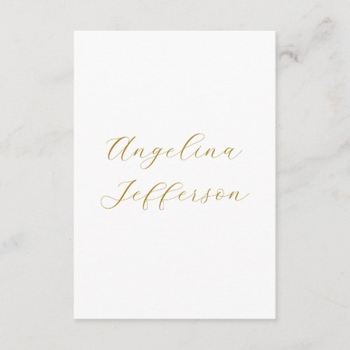 Calligraphy Professional Elegant Gold Color Enclosure Card