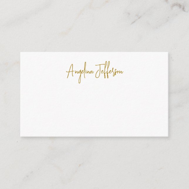 Calligraphy Professional Elegant Gold Color Enclosure Card (Front)