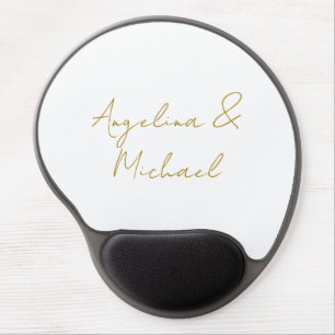 Calligraphy Professional Elegant Gold Color Gel Mouse Pad