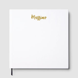 Calligraphy Professional Elegant Gold Color Guest Book