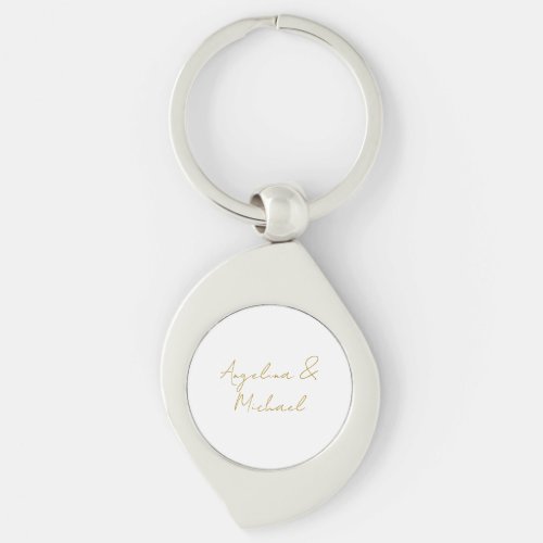 Calligraphy Professional Elegant Gold Color Keychain