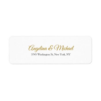 Calligraphy Professional Elegant Gold Color Label by made_in_atlantis at Zazzle