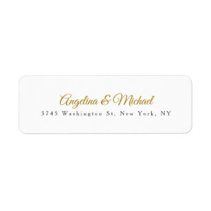 Calligraphy Professional Elegant Gold Color Label
