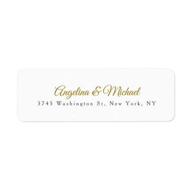 Calligraphy Professional Elegant Gold Color Label (Front)