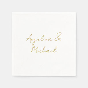 Calligraphy Professional Elegant Gold Color Napkins