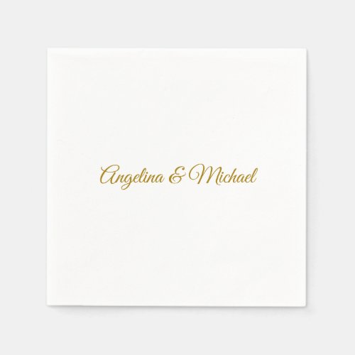 Calligraphy Professional Elegant Gold Color Napkins