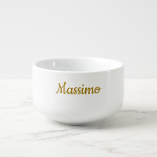 Calligraphy Professional Elegant Gold Color Soup Mug