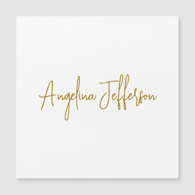 Calligraphy Professional Gold Color Magnetic Card (Front)
