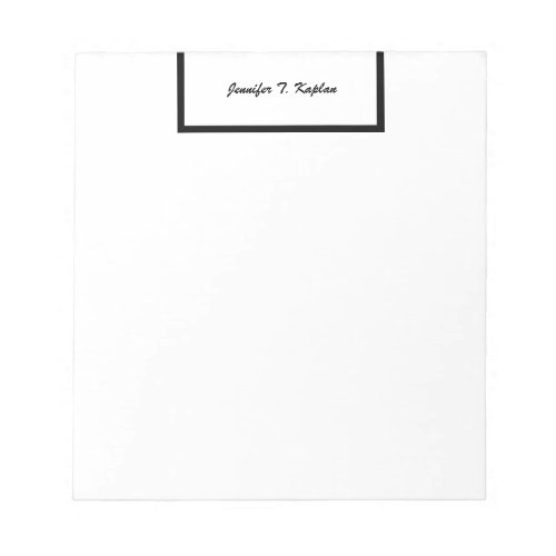 Calligraphy Professional Modern Minimalist Plain Notepad