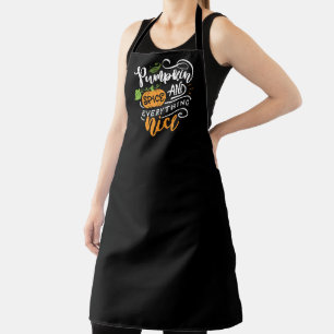 Calligraphy Pumpkin Spice and Everything Nice Apron