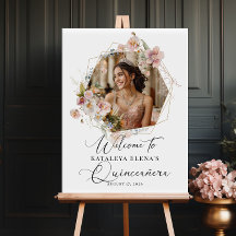 Calligraphy Quinceanera photo welcome