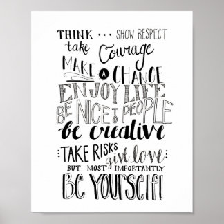 Calligraphy Quote Poster