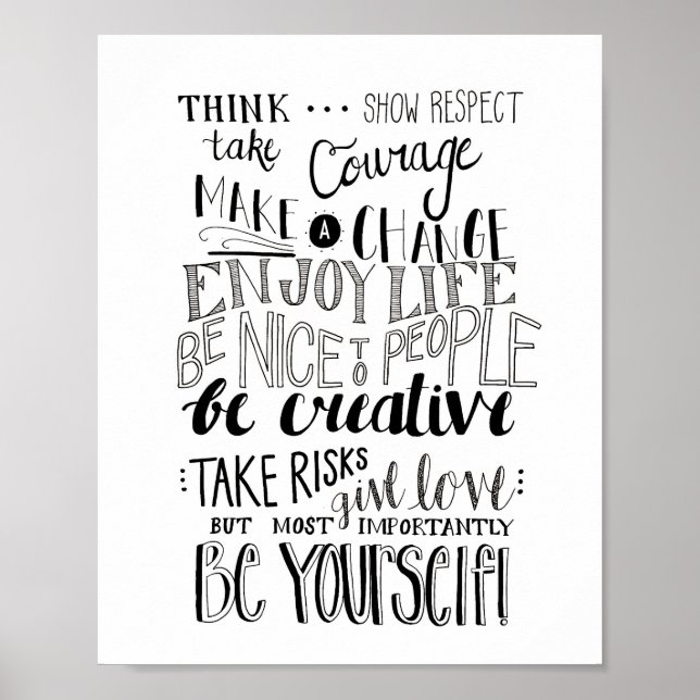 Calligraphy Quote Poster (Front)