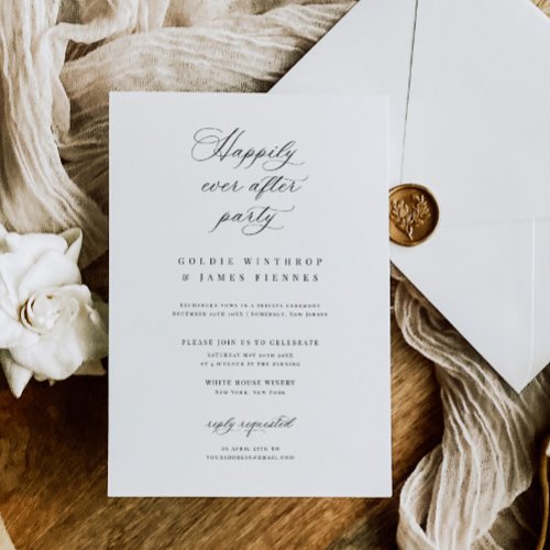 Calligraphy Reception Party Celebration Invitation