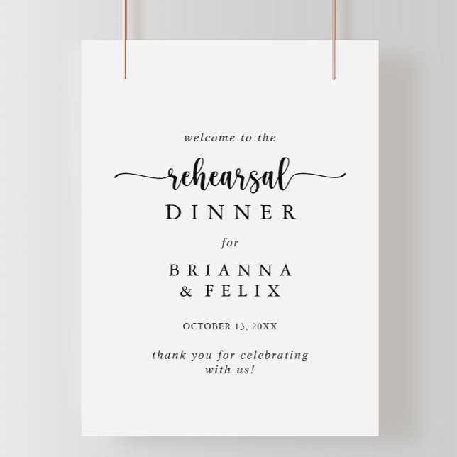 Calligraphy Rehearsal Dinner Welcome Sign (Creator Uploaded)