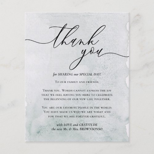 Calligraphy Retro Paper budget Thank you