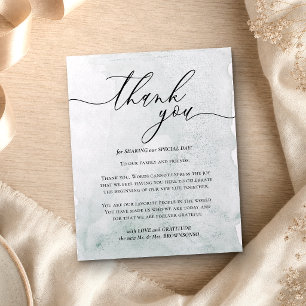 Calligraphy Retro Paper budget Thank you