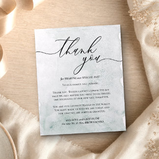 Calligraphy Retro Paper budget Thank you