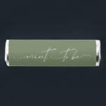 Calligraphy Sage Green Mint To Be Wedding<br><div class="desc">Modern Sage Green Calligraphy Mint To Be Wedding Favors Breath Savers Mint Favor. These custom mints are an edible wedding favor with the couple's names and wedding date on it. All colors can be changed to fit your wedding theme.</div>