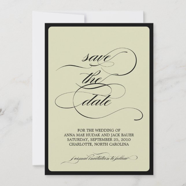 {calligraphy} save the date (Front)