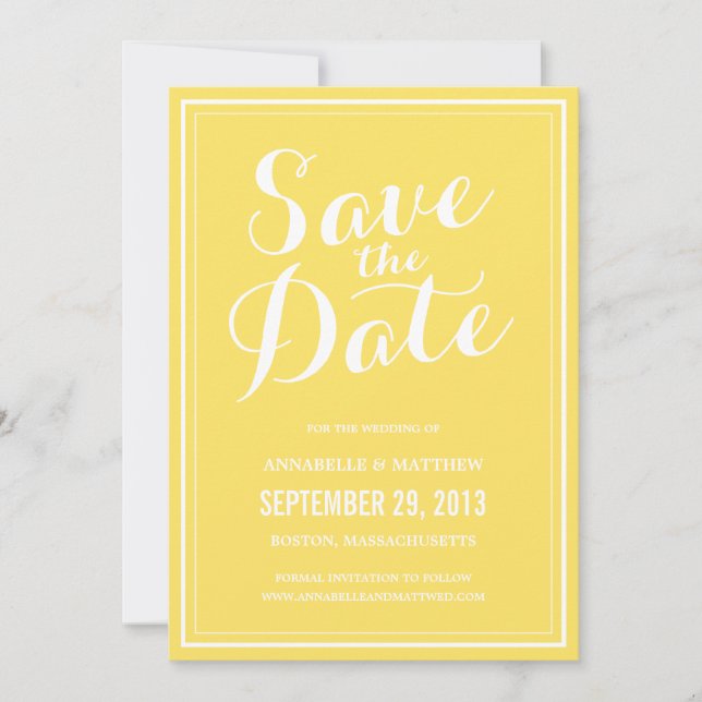 Calligraphy Save the Date Announcement (Front)