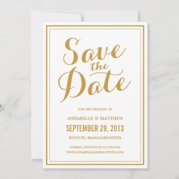 Calligraphy Save The Date Announcement by PeridotPaperie at Zazzle
