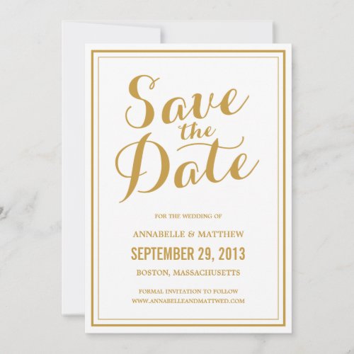 Calligraphy Save the Date Announcement