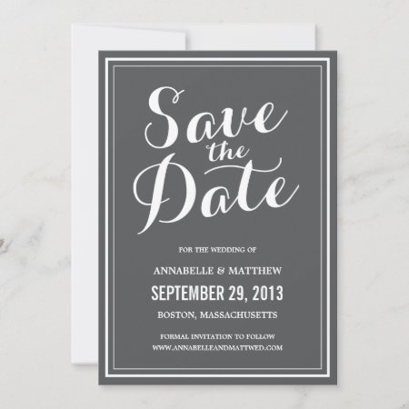 Calligraphy Save The Date Announcement