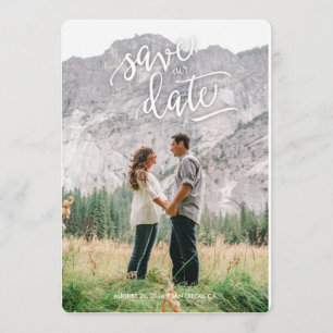 Calligraphy Save the Date Postcard