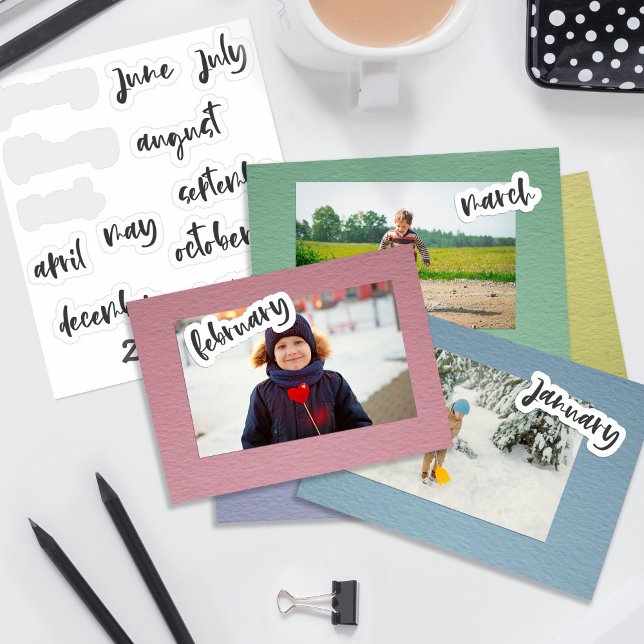 Calligraphy Script Black Months of the Year Sticker (Creator Uploaded)