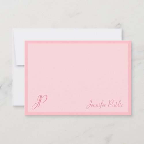 Calligraphy Script Blush Pink Monogram Template