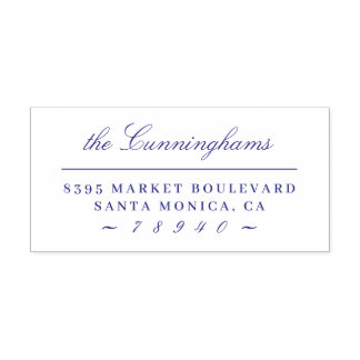 Calligraphy Script Family Name Return Address Self-inking Stamp