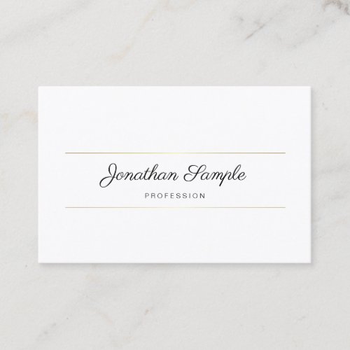 Calligraphy Script Gold Chic Design Luxe Template Business Card