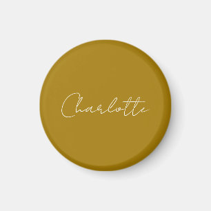 Calligraphy Script Gold Color Custom Name Edit Magnet
