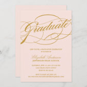 Calligraphy Script Graduation Invitation (Front/Back)