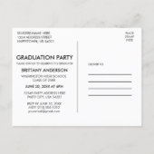Calligraphy Script Graduation Party Invitation (Back)