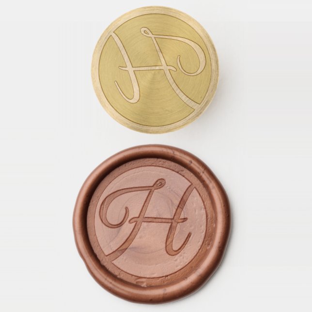 Calligraphy Script Initial Wax Seal Stamp (Stamped)