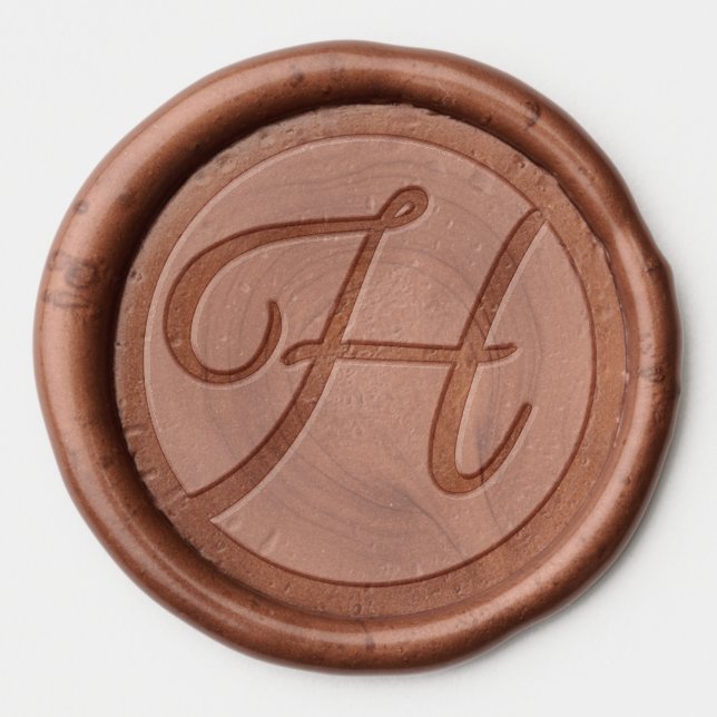 Calligraphy Script Initial Wax Seal Sticker (Front)