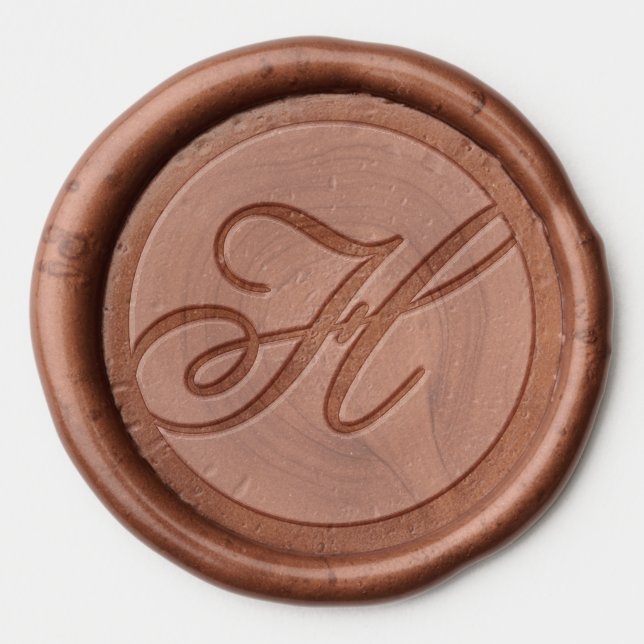 Calligraphy Script Initial Wax Seal Sticker (Front)